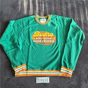 Budro pine Sweatshirt with Orange Accents